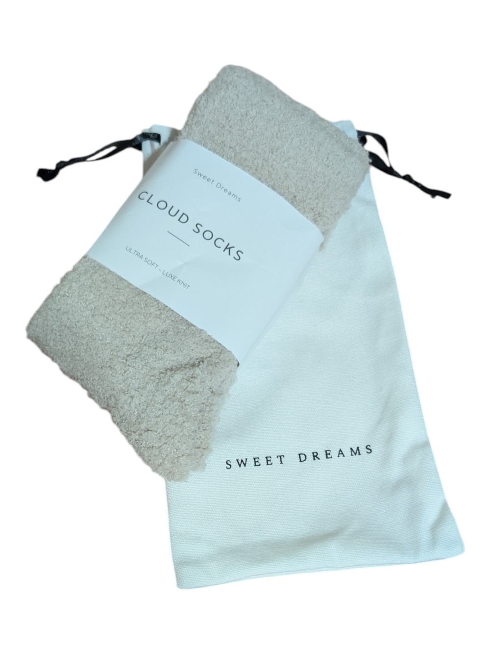 Sweet Dreams Beige Cloud Socks Plush Lounge Socks